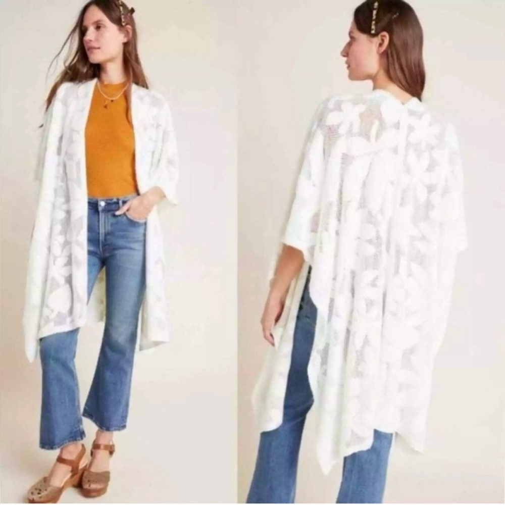 Akemi + Kin Anthro. Bellamy poncho sweater kimono